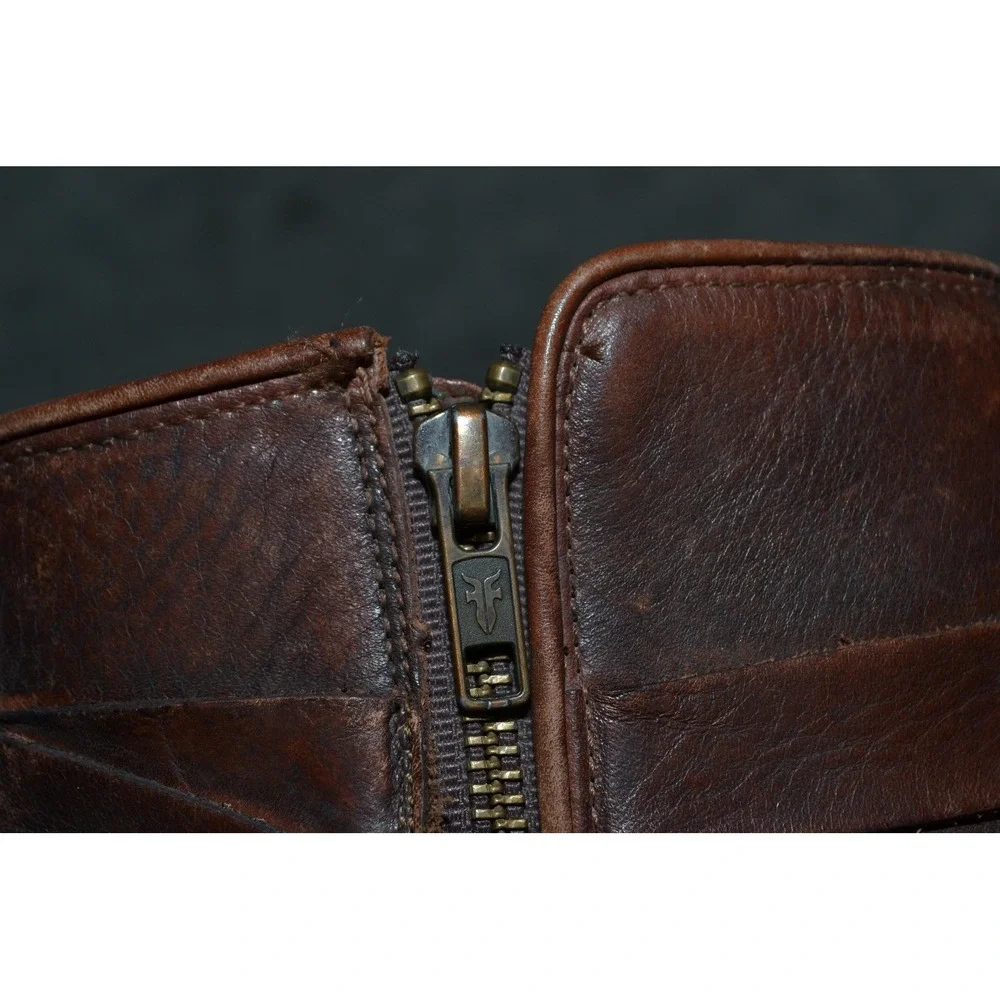 Frye Boots Womens‎ Size 9 B Brown Leather Ankle Buckle Booties Malorie Knotted